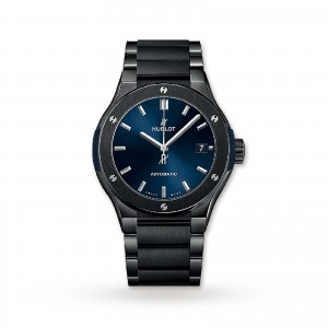 Hublot Classic Fusion Ceramic Blue Bracelet 510.CM.7170.CM 45mm