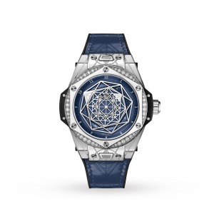 Hublot Big Bang One Click Sang Bleu Steel Blue Diamonds Automatic 39mm