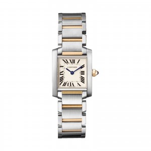 Tank Française watch Small model yellow gold & steel