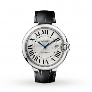 Ballon Bleu de Cartier watch 42 mm steel leather