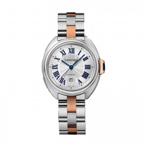 Clé de Cartier 31 mm pink gold leather