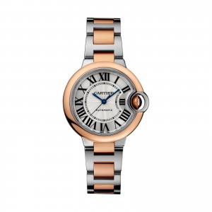 Ballon Bleu de Cartier watch 33 mm rose gold steel