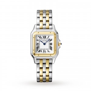 Panthère de Cartier watch Medium model yellow gold and steel