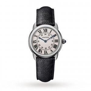 Ronde Solo de Cartier watch 29mm steel leather