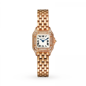 Panthère de Cartier watch Mini 18K rose gold diamonds