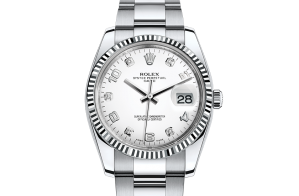 Rolex Date Oyster 34 mm Oystersteel and white gold 115234-0010