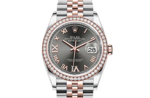 Rolex Datejust Oyster 36 mm Oystersteel Everose gold and diamonds 126281rbr-0011