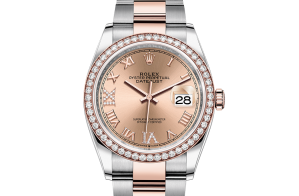 Rolex Datejust Oyster 36 mm Oystersteel Everose gold and diamonds 126281rbr-0016