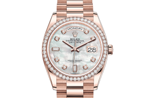 Rolex Day-Date Oyster 36 mm Everose gold and diamonds 128345rbr-0028