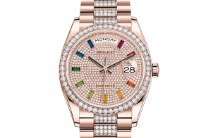 Rolex Day-Date Oyster 36 mm Everose gold and diamonds 128345rbr-0043