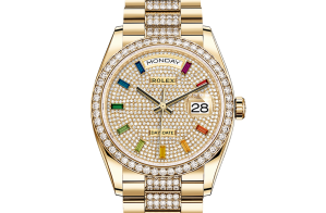 Rolex Day-Date Oyster 36 mm yellow gold and diamonds 128348rbr-0031