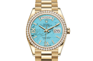 Rolex Day-Date Oyster 36 mm yellow gold and diamonds 128348rbr-0037