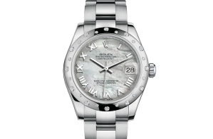 Rolex Datejust Oyster 31 mm Oystersteel white gold and diamonds 178344-0027