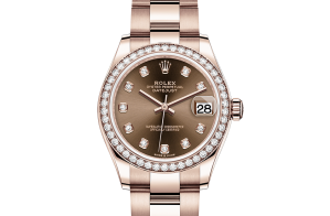 Rolex Datejust Oyster 31 mm Everose gold and diamonds 278285rbr-0012