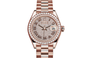 Rolex Lady-Datejust Oyster 28 mm Everose gold and diamonds 279135rbr-0021