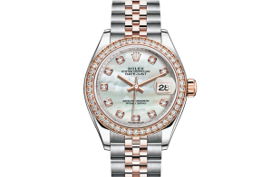 Rolex Lady-Datejust Oyster 28 mm Oystersteel Everose gold and diamonds 279381rbr-0013