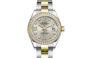 Rolex Lady-Datejust Oyster 28 mm Oystersteel yellow gold and diamonds 279383rbr-0004