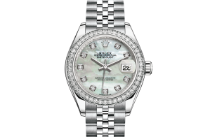 Rolex Lady-Datejust Oyster 28 mm Oystersteel white gold and diamonds 279384rbr-0011